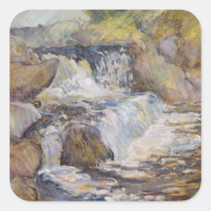 Pegatina Cuadrada La cascada