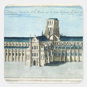 Pegatina Cuadrada La catedral de San Pablo