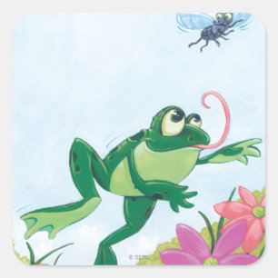 Pegatina Cuadrada La caza