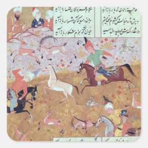 Pegatina Cuadrada La caza real