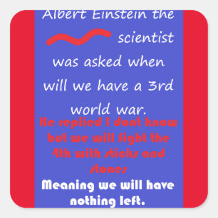 PEGATINA CUADRADA LA CIENCIA MATHS LA EDUCACIÓN PALABRAS POEMAS