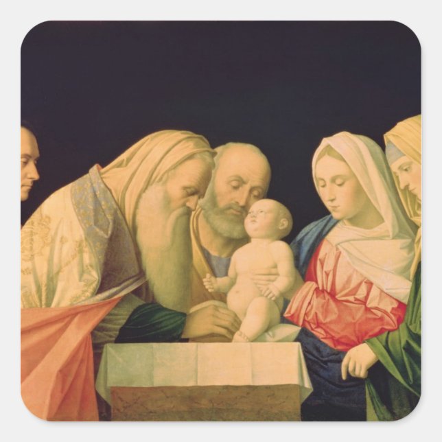 Pegatina Cuadrada La circuncisión (Anverso)