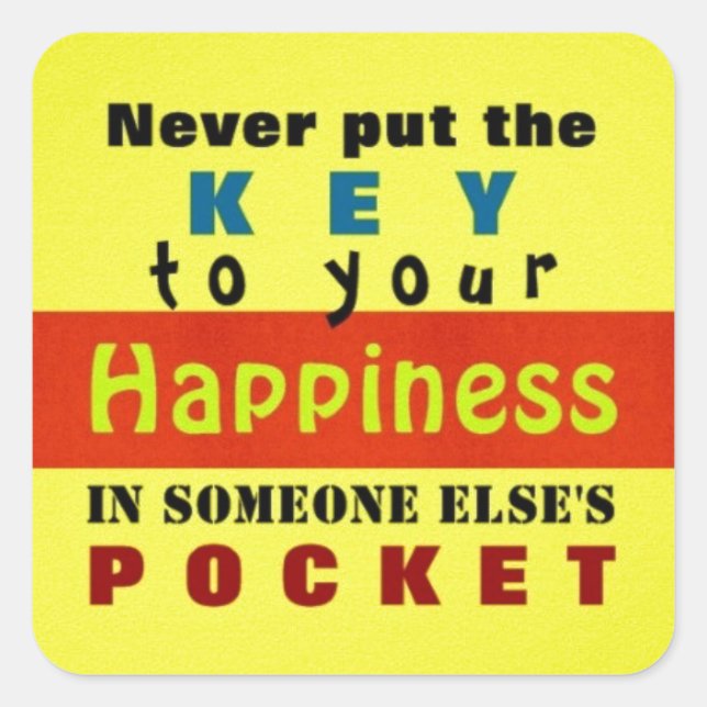 Pegatina Cuadrada LA CLAVE - (Opciones de forma) (Anverso)