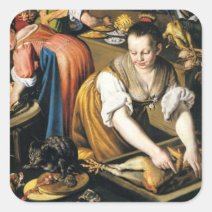 Pegatina Cuadrada La cocina en detalle de Vincenzo Campi