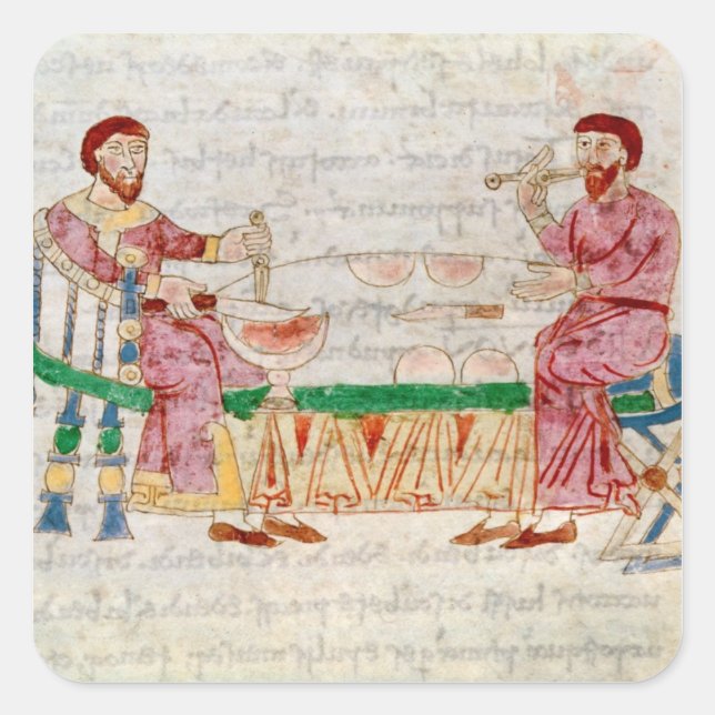 Pegatina Cuadrada La comida, de "De Universo" (Anverso)