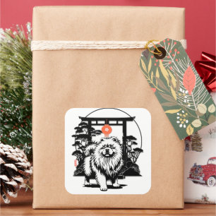 PEGATINA CUADRADA LA COMIDA DE LA PUERTA DE LA LUNA