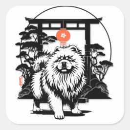 PEGATINA CUADRADA LA COMIDA DE LA PUERTA DE LA LUNA