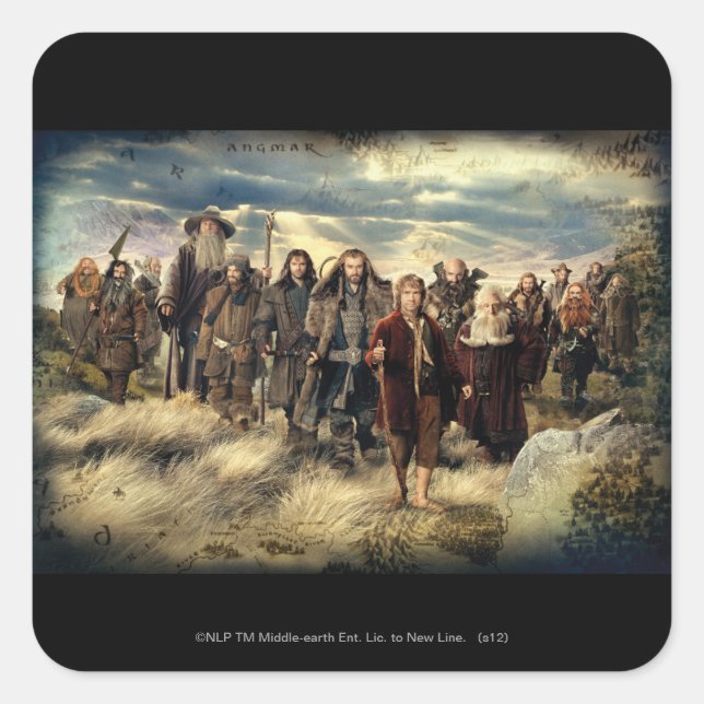 Pegatina Cuadrada La compañía (Anverso)