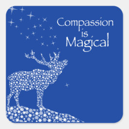 Pegatina Cuadrada La compasión es mágica