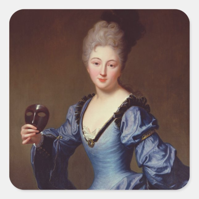 Pegatina Cuadrada La Comtesse de Bersac (Anverso)