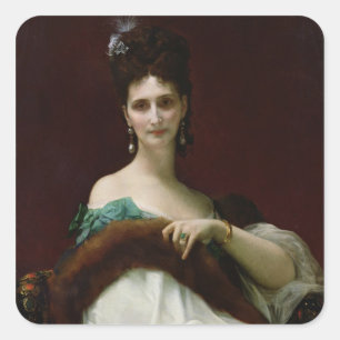 Pegatina Cuadrada La Comtesse de Keller, 1873