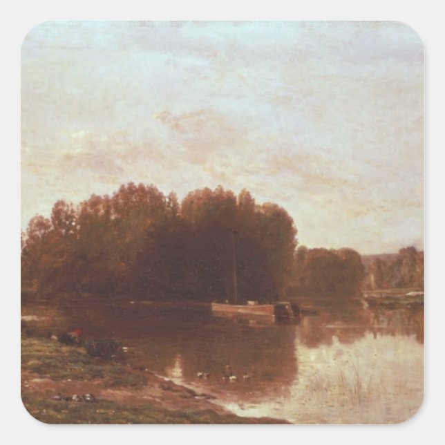 Pegatina Cuadrada La confluencia (Anverso)