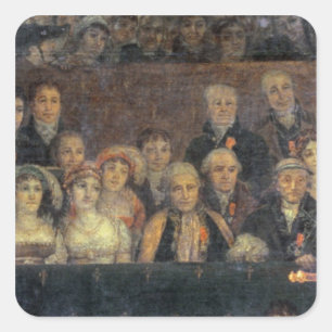 Pegatina Cuadrada La consagración del emperador Napoleón