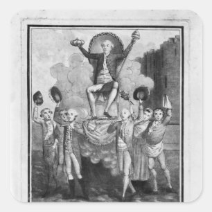 Pegatina Cuadrada La constitución francesa