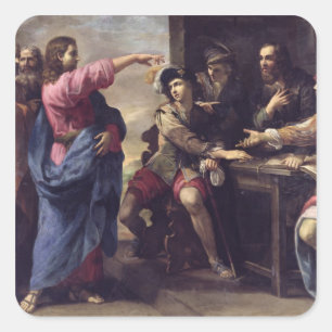 Pegatina Cuadrada La conversión de St Matthew