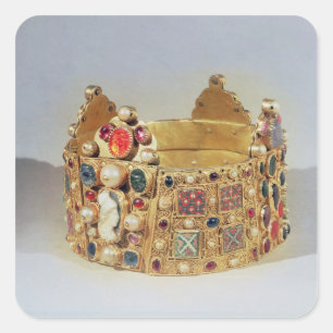 Pegatina Cuadrada La Corona de Hildesheim