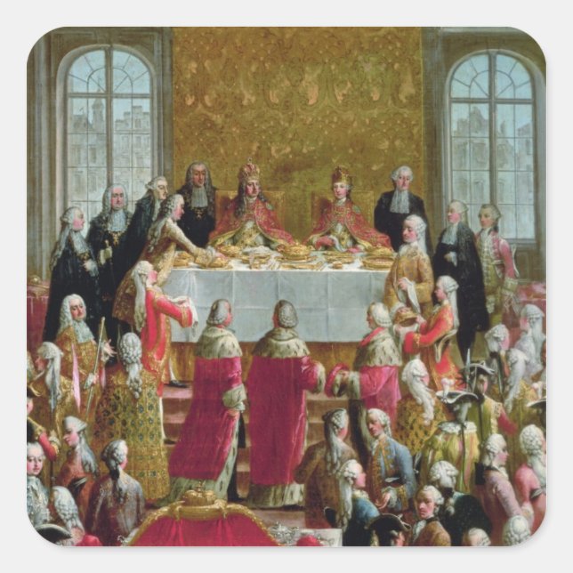 Pegatina Cuadrada La coronación (Anverso)