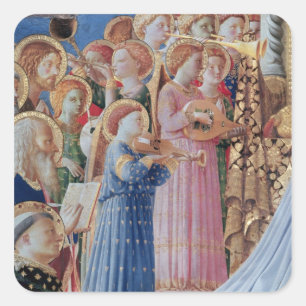 Pegatina Cuadrada La coronación de la virgen