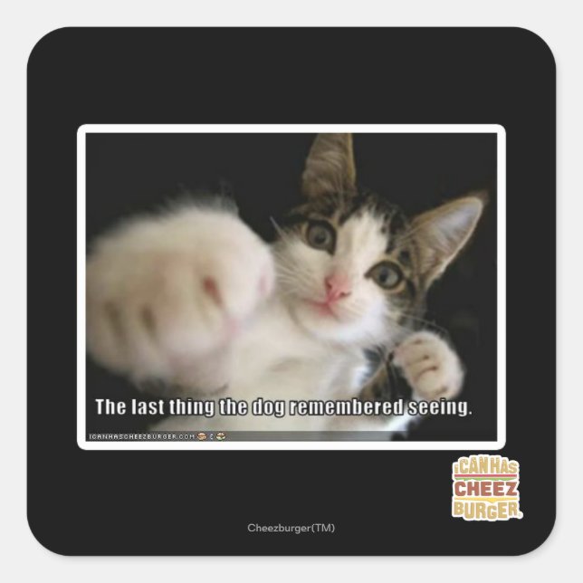 Pegatina Cuadrada La cosa pasada (Anverso)