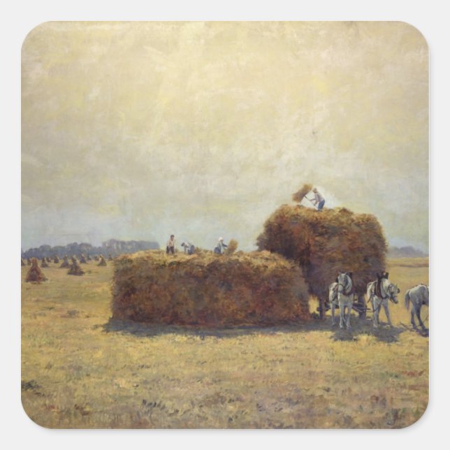 Pegatina Cuadrada La cosecha (Anverso)