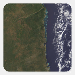 Pegatina Cuadrada La costa de Mozambique