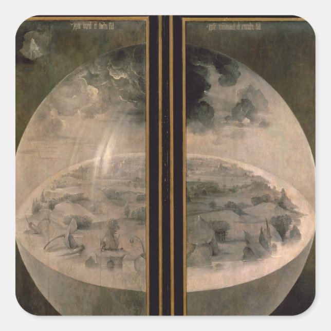 Pegatina Cuadrada La creación del mundo 2 (Anverso)