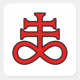 Pegatina Cuadrada La Croix de l'Alchimiste Noir