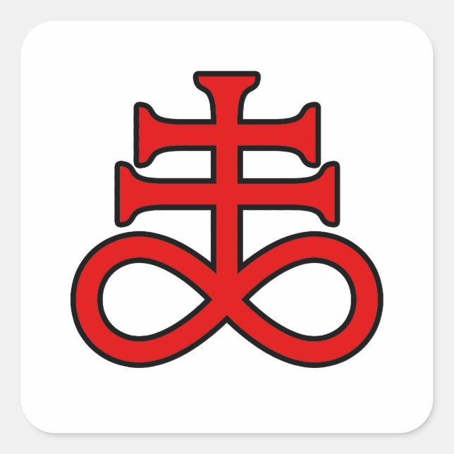 Pegatina Cuadrada La Croix de l'Alchimiste Noir (Anverso)