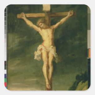 Pegatina Cuadrada La crucifixión 2