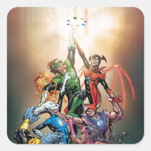 Pegatina Cuadrada La cubierta más negra de la noche