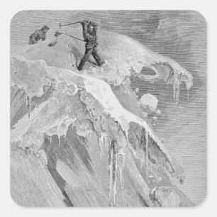 Pegatina Cuadrada La Cumbre del Paso de la Moming en 1864, de 'La A