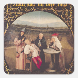 Pegatina Cuadrada La curación de la locura