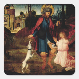 Pegatina Cuadrada La curación de Saint Roch