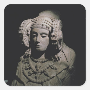 Pegatina Cuadrada La dama de Elche