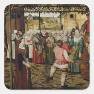 Pegatina Cuadrada La danza rústica