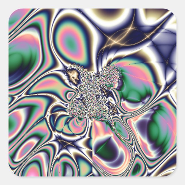 Pegatina Cuadrada La desordenada colección de graffitis (Anverso)