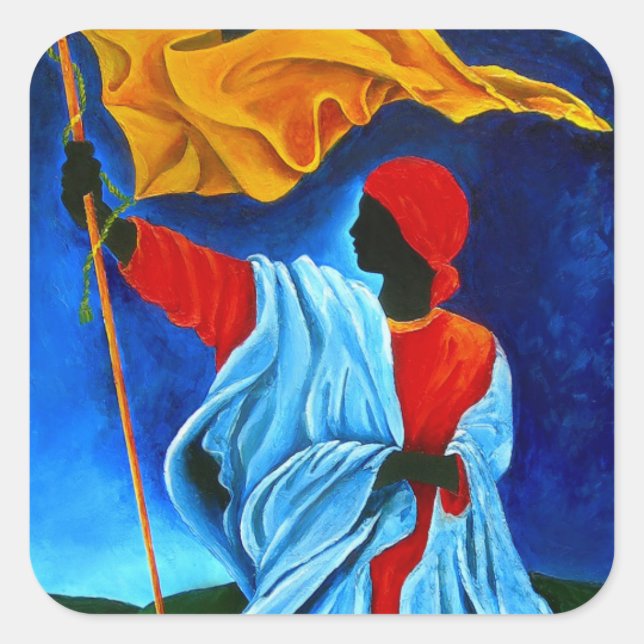 Pegatina Cuadrada La Dessalinienne 2009 (Anverso)