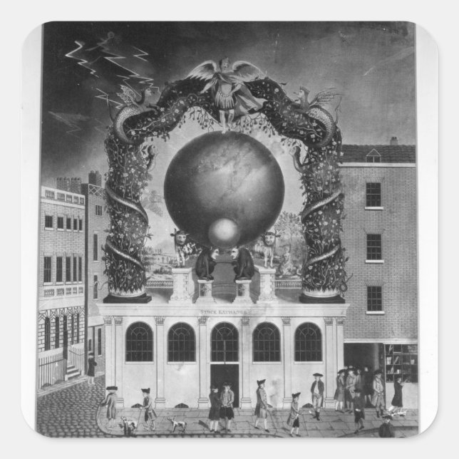 Pegatina Cuadrada La deuda náutica de 1782 (Anverso)