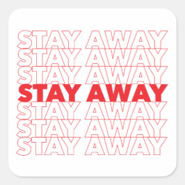 Pegatina Cuadrada La distancia entre la red y la social