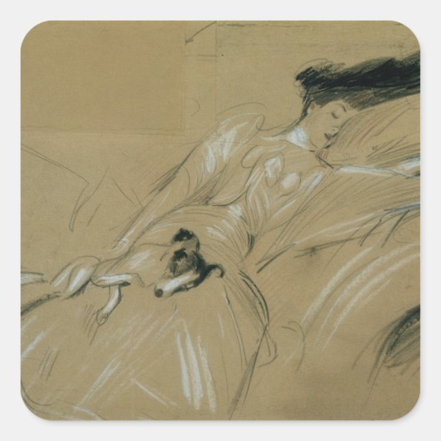 Pegatina Cuadrada La duquesa de Marlborough (Anverso)