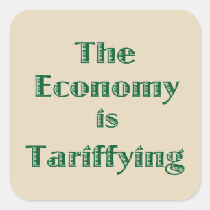 Pegatina Cuadrada La economía es la tarificación