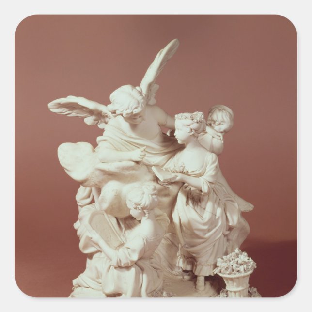 Pegatina Cuadrada La educación del amor (Anverso)