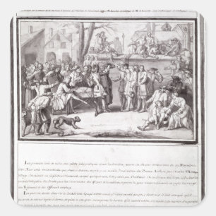 Pegatina Cuadrada La elección de la milicia