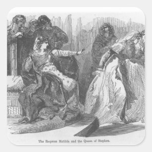 Pegatina Cuadrada La emperatriz Matilda y la reina de San Esteban