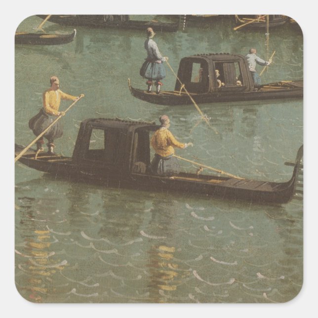 Pegatina Cuadrada La entrada al Gran Canal (Anverso)