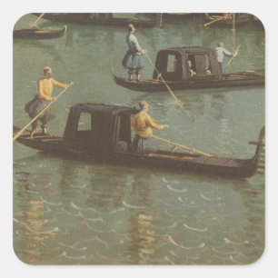 Pegatina Cuadrada La entrada al Gran Canal