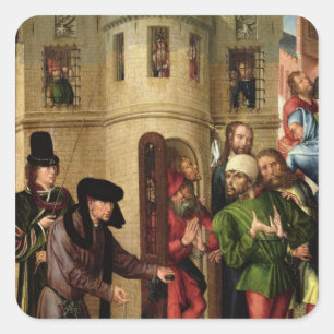 Pegatina Cuadrada La entrega de los reclusos, c.1470