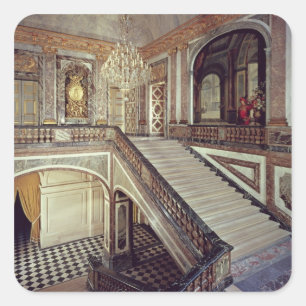 Pegatina Cuadrada La escalera de la Reina, c.1679