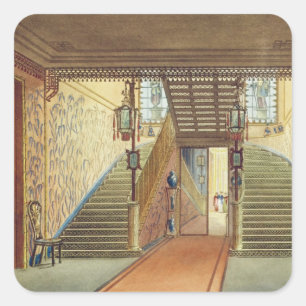 Pegatina Cuadrada La escalera, desde las vistas al Royal Pavilion, B