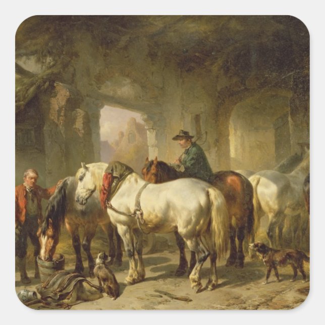 Pegatina Cuadrada La estabilidad (Anverso)